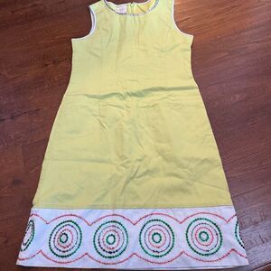 Talbots Kids Girls Lime Green Dress Size 16 Sequin Trim Excellent Condition